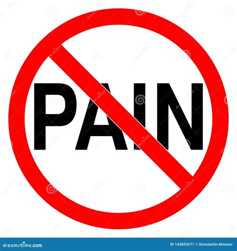 No Pain Forbidden Sign Stock Vector Illustration Of Medication 143893577