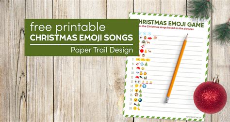 Emoji Printable Christmas Game Paper Trail Design