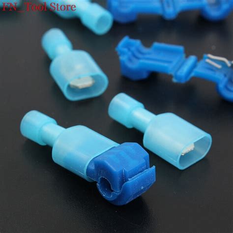 100pcs 25 40mm Blue Quick Splice Wire Terminalsandmale Spade Connector