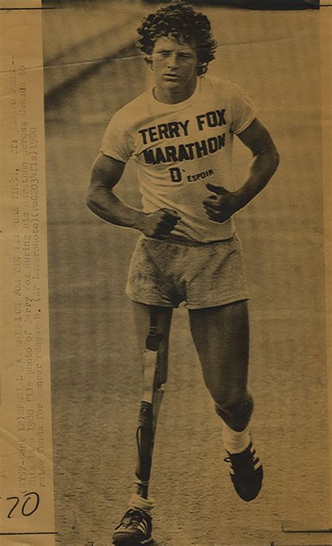 Terry Fox During His Marathon Of Hope In Inspirational People