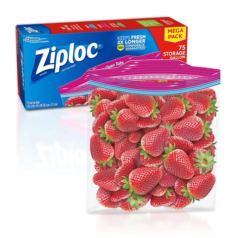 Ziploc Storage Bags For Food Sandwich Organization And More Smart Zipper Plus Seal Gallon