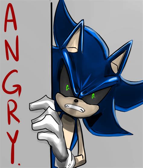 Angry Dark Sonic By Misomin77 On Deviantart