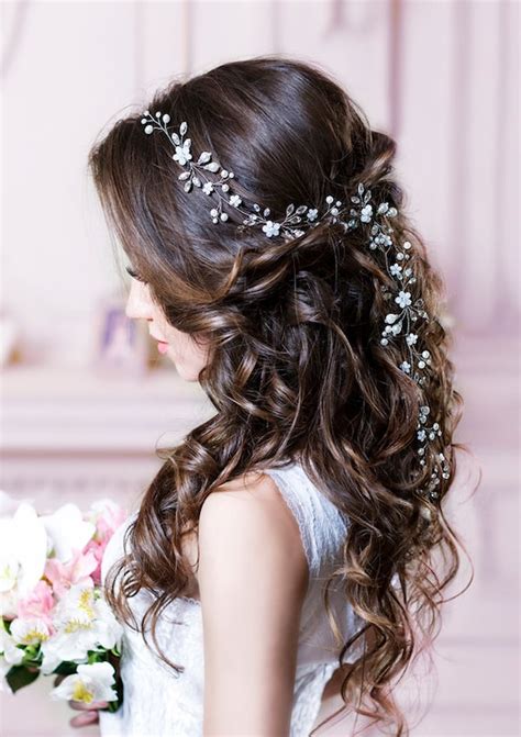 Bridal Hair Vine Long Hair Vine Wedding Hair Vine Flower Hair