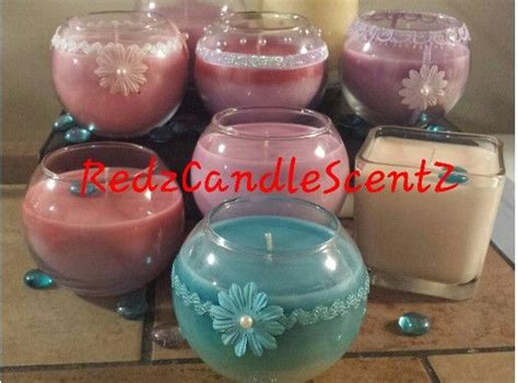 My Latest Creations Like Redz Candles On Fb Stemless Wine Glass Candles Candels