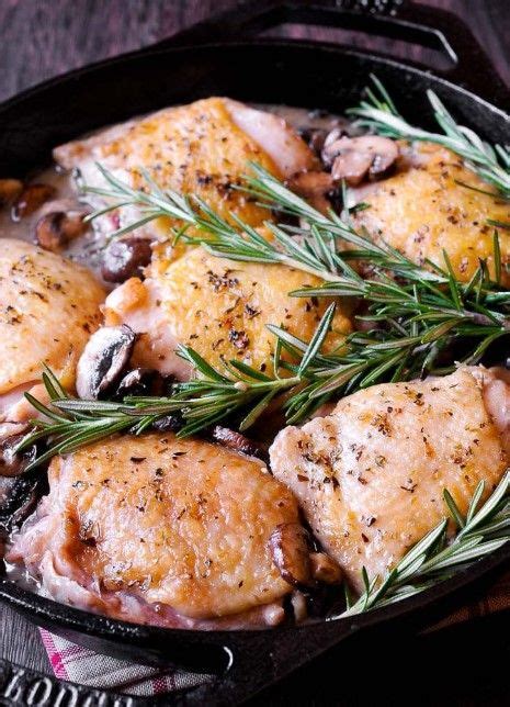 In a bowl or on a cutting board generously season both sides of the chicken thighs with salt and pepper; GARLIC ROSEMARY CHICKEN THIGHS | Rosemary chicken thighs ...
