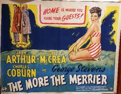 The More The Merrier Movie Poster Starring Joel Mccrea And Jean Arthur 1943 1