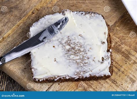 Black Rye Bread With Butter Stock Photo Image Of Calories Natural
