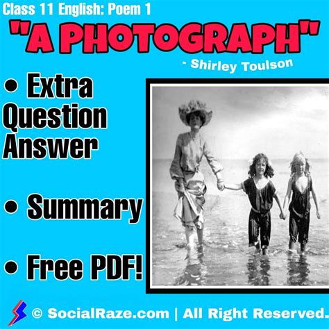 A Photograph Poem Extra Question Answers, Summary, PDF Class 11 English