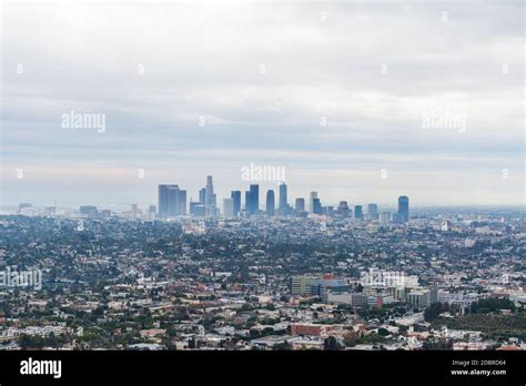 Fog In Los Angeles Downtown California Stock Photo Alamy