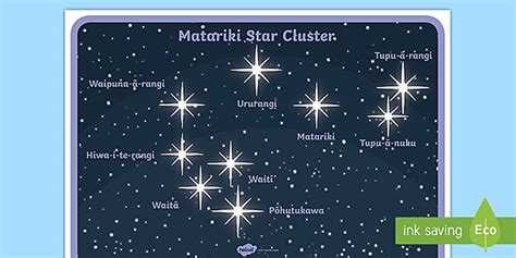 Matariki Star Chart Nz Poster Matariki Twinkl Twinkl