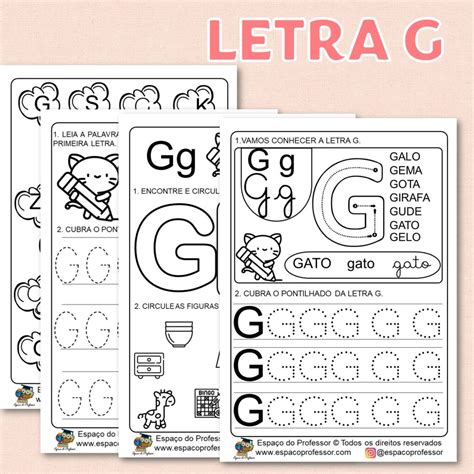 Atividade Com A Letra G Educação Infantil