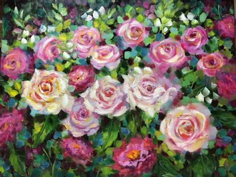 Rose Garden For Jessica Oil By Laura Kirste Campbell Rose Oil