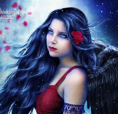 beauty gothic angel photo manipulation design fantasy art women dark beauty
