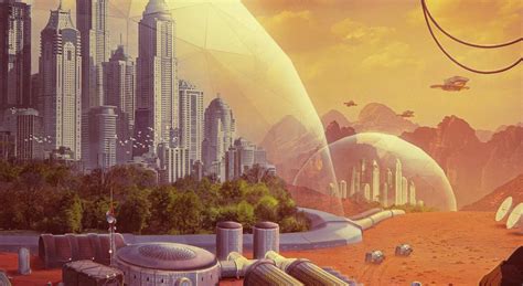 Domed Martian City By Indranil Saha Human Mars