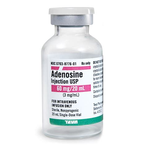 Rx Item Adenosine 3mgml Vial 20ml By Teva Pharma