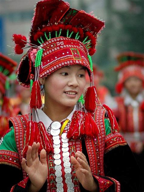 Minority Girl Hmong People Folklore Costumes Around The World