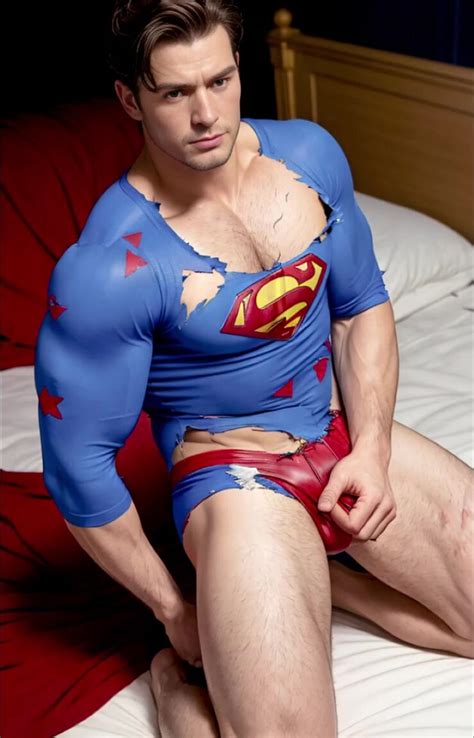 Hunk Muscle Ai Illustration Of Superman