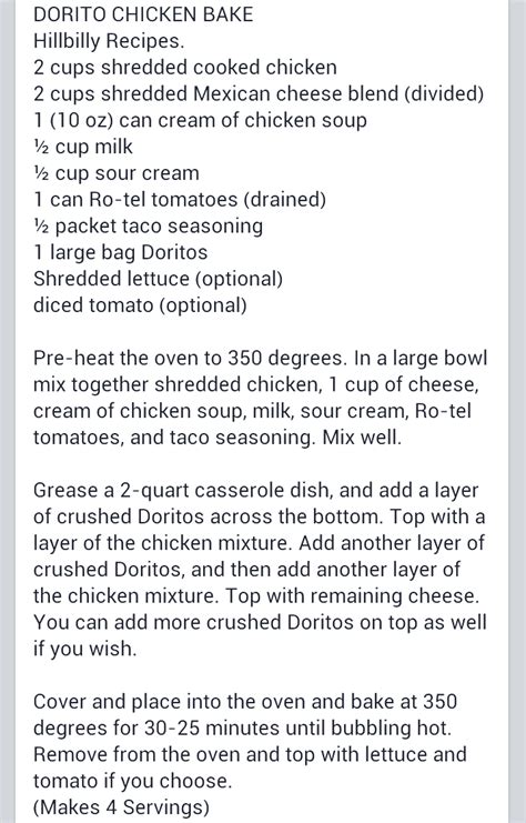 These dorito chicken bites are mouthwateringly tender with a crispy coating! Dorito Chicken Bake | Dorito chicken, Cooking chicken to ...