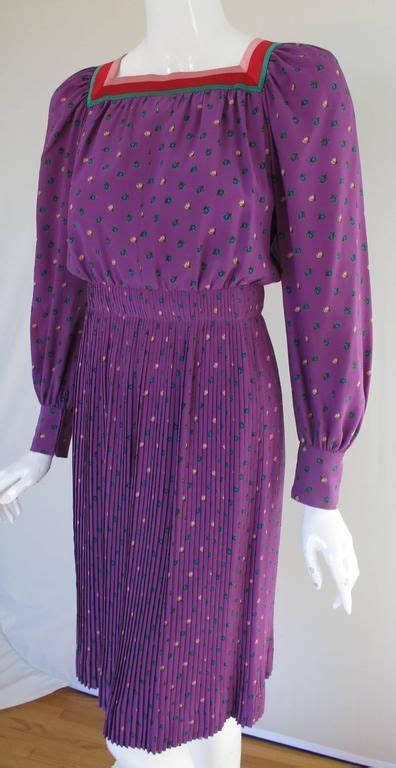 Purple Silk Pink Satin Emanuel Ungaro Fashion History Day Dresses
