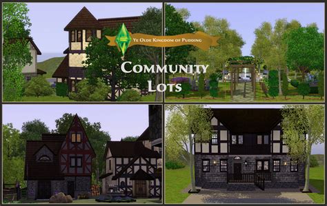 Mod The Sims Medieval Community Lots Ye Olde Kingdom Of Pudding