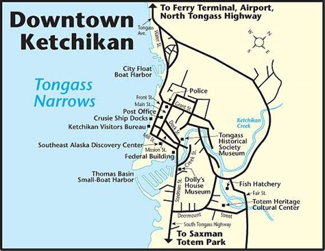 Downtown Ketchikan Alaska Map