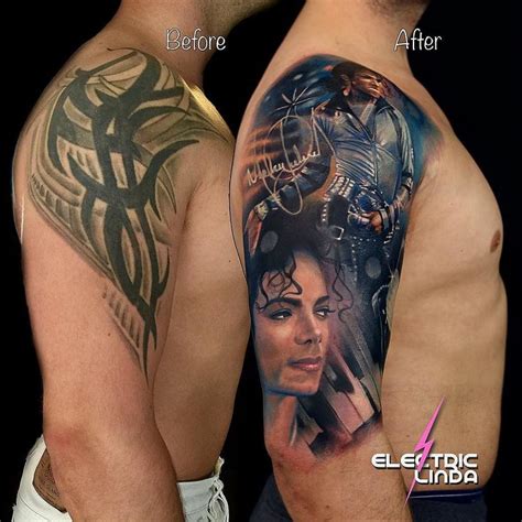 The Before And After Picture Of Yesterdays Michael Jackson Piece It