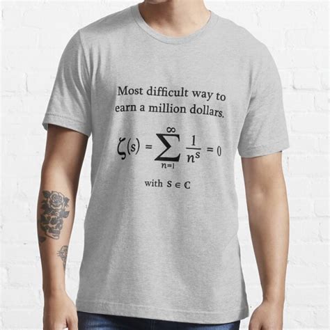 Math Riemann Hypothesis Mathematician Nerd Million T Shirt For Sale