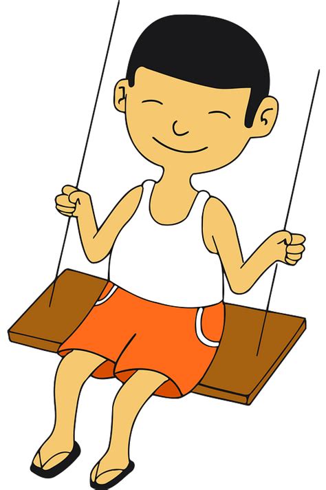 Child On Swing Clipart Decoration Cloth
