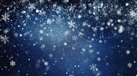 Blue Winter Wonderland A Captivating Falling Snow Illustration With