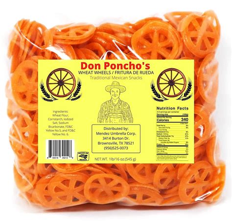 Don Ponchos Duritos Wheat Wheels Snacks Made In Mexico 1 Pound