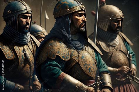 Obraz Ancient Muslim Soldiers Of Islamic Dynasties Umayyads Seljuks