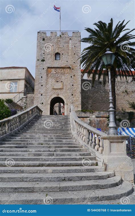 City Gate Of Korcula In Croatia Stock Photo Image Of Building City