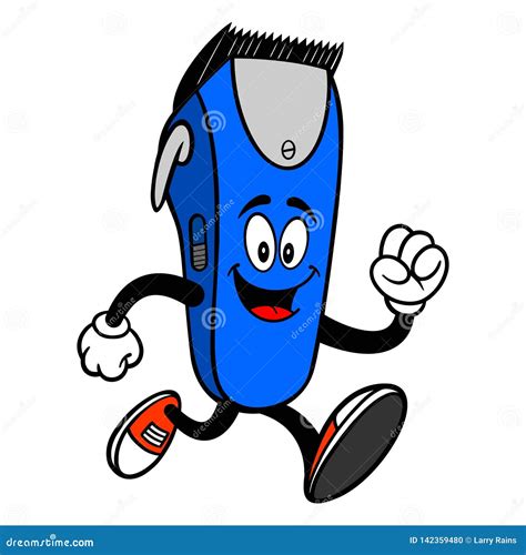 Electrical Hair Clipper Mascot Running Stock Vector Illustration Of