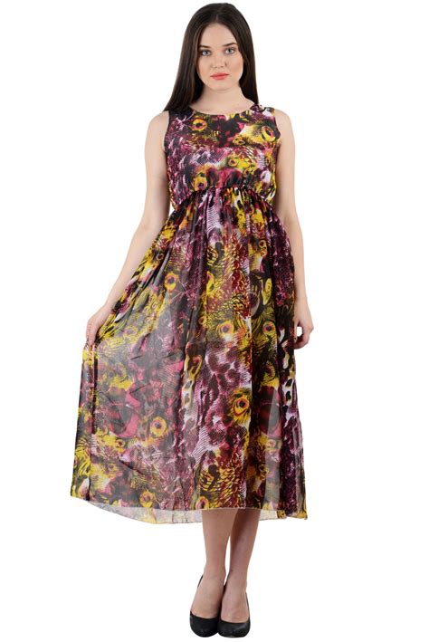 Buy Raabta Fashion Pickock Print Long Maxi Dress Online ₹348 From