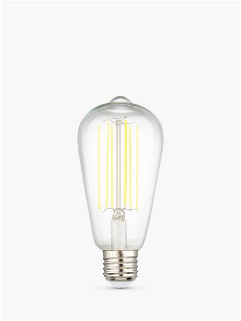 Calex 4w Es Led St64 Dimmable Rustic Filament Bulb Clear At John Lewis