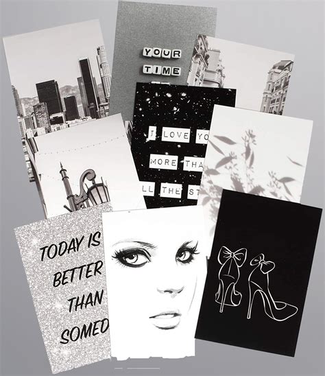 Black White Wall Collage Kit Aesthetic Pictures City Chic Etsy