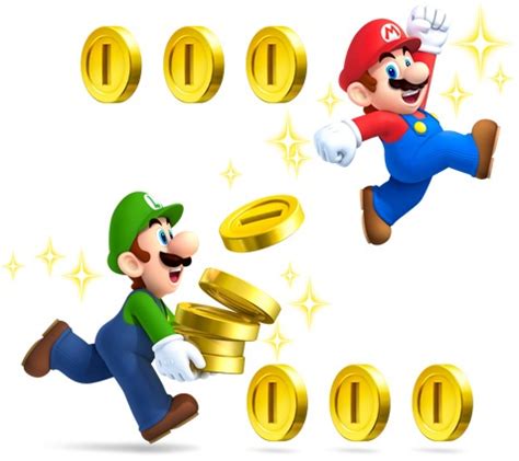 Mario And Luigi Coins Clip Art Library