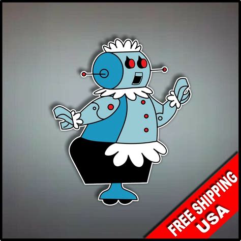 Jetsons Rosie Robot Vaccum Maid Decal Vinyl Wall Sticker 12 Roomba Ebay