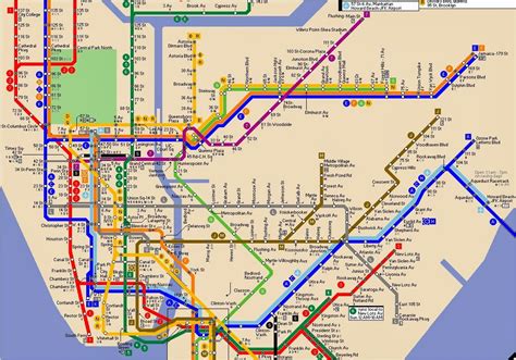 New York Subway Map Jfk To Manhattan United States Map