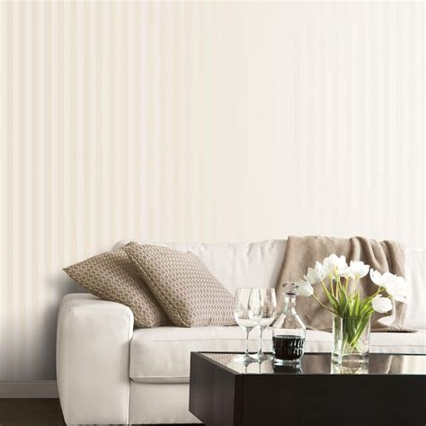 Norwall Simply Silks 4 55 Sq Ft Matte And Shiny Beige Stripes Vinyl