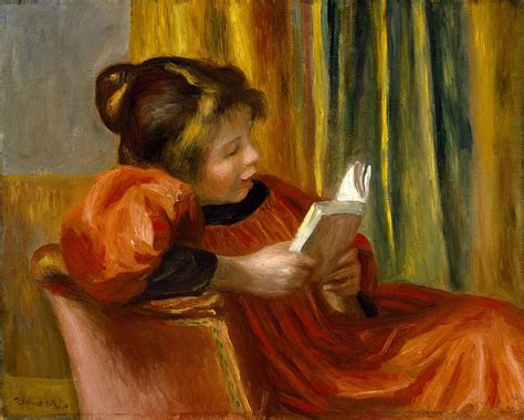 Girl Reading C 1890 Painting By Pierre Auguste Renoir Fine Art America