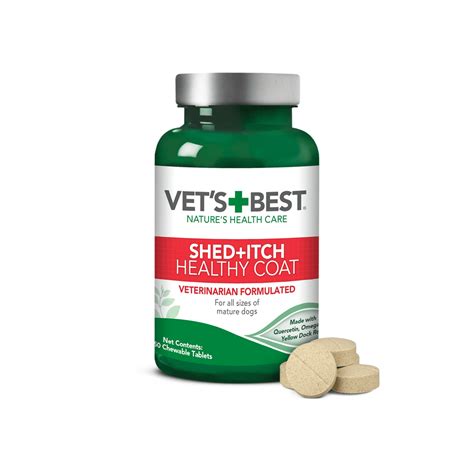 Vets Best Healthy Coat Shed And Itch Relief Dog Supplements Relieve