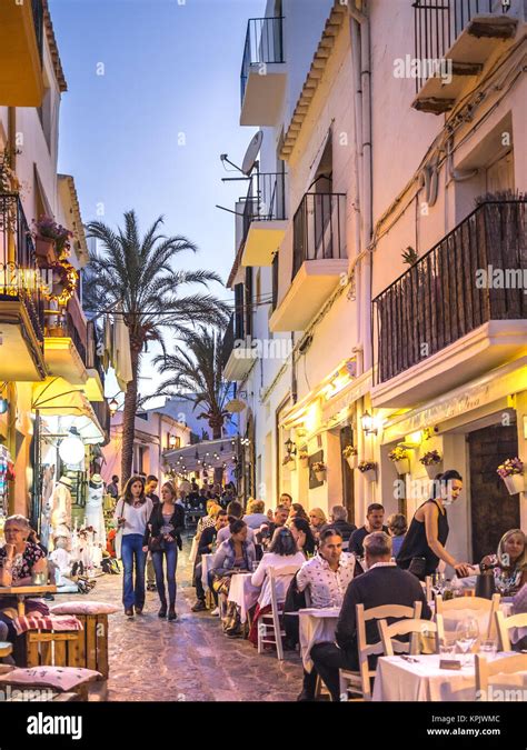 Ibiza Spain May 23 2015 View Of The Ibiza Old Town Streets In Dalt