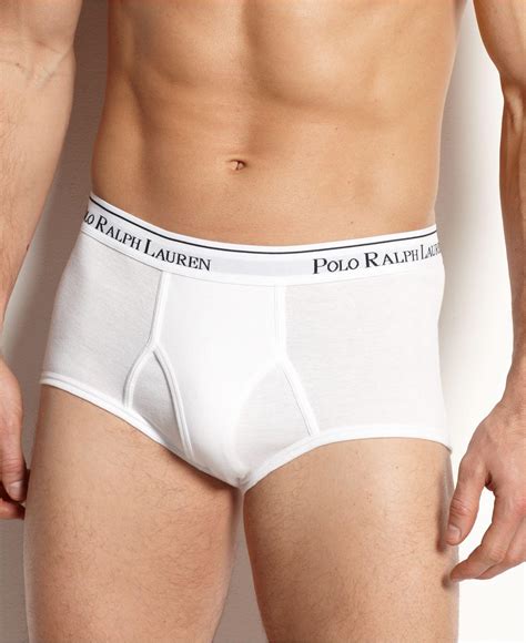 polo ralph lauren cotton underwear mid rise brief 4 pack in white for men lyst