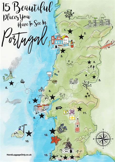 Carte Touristique Du Portugal Attractions Touristiques Et Monuments