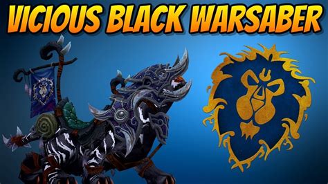 Vicious Black Warsaber New Mount World Of Warcraft Wow 810 Bfa