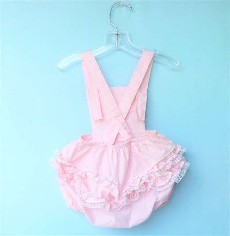 1950s Vintage Infant Romper Perfectly Pink W Ruffles Etsy Baby