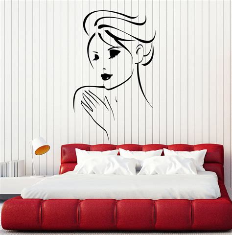 vinyl wall decal spa salon woman hair beauty massage relax stickers mu — wallstickers4you