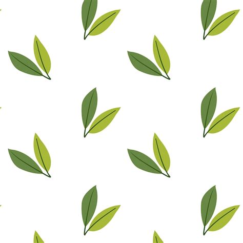 Premium Vector Simple Green Leaves Pattern Background