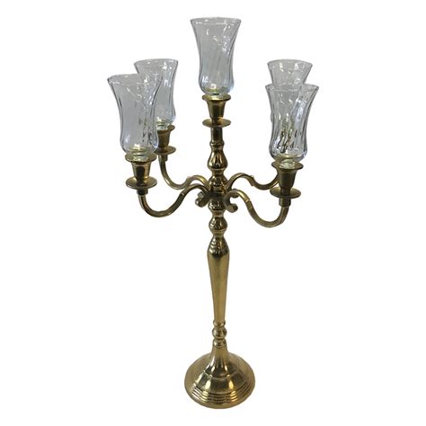 Black powder coating material : Gold Candelabra, 24" - Party Time Rentals in Bryan ...